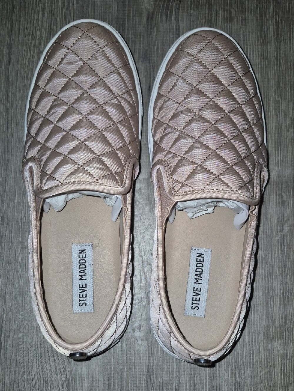 Steve Madden Quilted Slip-On Women's Sneakers in Blush Pink